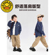 G.duck Boys' Shirt Children's Denim Jacket Spring and Autumn Long Sleeve Thin Section 2025 New Autumn Clothes Children's Clothing Boys' Style Shirt Dark Blue Denim Jacket 110 cm