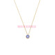 Junliang 2025 new gift for friends natural tanzanite 18K gold necklace light luxury amethyst agete