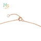 Chow Sang Sang 18K Rose Gold Love Words Delight Your Heart Moon Colored Gold Diamond Necklace 89829U Pricing 47cm
