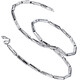 MZMZ platinum men's necklace pt950 platinum chain, versatile and simple accessories, Valentine's Day birthday gift for boyfriend, light luxury model - width 5mm, length 50cm