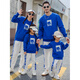 Ultraman Klein Blue haut de gamme Parent-Child Tentitume printemps et automne 2025 Nouvelle famille de mode trois et quatre sets PLU