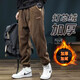 Clearance leakage corduroy casual pants for men in autumn and winter loose leggings sweatpants thickened warm workwear sweatpants Factory direct sales high quality clearance leakage K162 plus velvet gray 3XL Recommended weight 130-140Jin Jin equals 0.5kg Can be worn