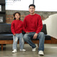 Little Bear Elf (xiaoxiongjingling) parent-child outfit for a family of three in autumn and winter red sweaters for the Year of the Horse, western-style mother-daughter high-end family outfit for four, burgundy single sweater 170 adult L size (recommended height 160-165cm)