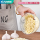 Yusenyi Garlic Artifact Pulls Garlic, Pounds Garlic, Minces Garlic, Presses Garlic, Manual Garlic Crusher, Garlic Cutter, Garlic Press, Upgraded Pink Small Size (Second Opening, 3 Blades 500ML), Free Minced Garlic Spoon, Suitable