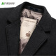 Shanshan Down Liner Wool Coat Men's Mid-Length Autumn and Winter Suit Collar Woolen Coat Woolen Winter Jacket Brown XL