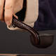 Meikejie ebony solid wood carved non-slip tea clip tea cup clip tea tweezers anti-scalding cup washing clip Kung Fu tea set accessories solid wood solid wood carved non-slip anti-scalding tea clip (rosewood)