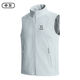 Matchstick Outdoor Soft Shell Vest Men's Velvet Windproof and Waterproof Hiking Cycling Mountain Functional Couple Vest Medium Gray S