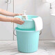 Household solid color laundry thickened water storage bucket student plastic bucket set dormitory bath universal simple storage bucket green BW2055 youth basin