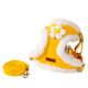 Dog leash autumn and winter vest type warm small puppy bichon harness cat and dog chain dog walking leash yellow rabbit (wool grain) XL (recommended weight 15-25Jin Jin equals 0.5 kg)