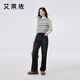 Ai Lai shopping mall's same style down pants for women, fashionable and warm, high-waisted denim straight trousers, duck pants, Lanye Mokong M