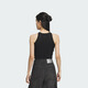 Adidas New Chinese Slim V-Hem Knitted Sports Vest Women's Adidas Clover Black XS