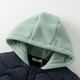 DAVE&BELLA children's patchwork cotton clothing autumn and winter girls and boys water-repellent hoodie jacket type A