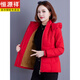 Hengyuanxiang Short Down Jacket for Women Small 2026 New Winter Mom Western Style Fashionable Plus Velvet Thickened White Duck Down Jacket Khaki M (Recommended 80-95Jin Jin equals 0.5 kg)