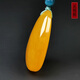 Hupai, one thing, one picture, one certificate, natural beeswax pendant, drop-shaped necklace, sweater chain, chicken fat xanthine ore pendant, 10.22g, 43*29*13mm