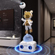Chanyu karaoke astronaut astronaut smart speaker large living room floor-standing ornaments TV cabinet next to the sofa housewarming gift colorful rhythm karaoke trendy astronaut + Xiaodu smart speaker platinum