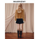 MAXRIENY French Retro Waist A-Type Velvet Shorts 25 Autumn Style Lace Splicing Umbrella Hem High Waist Skirts Women Black S