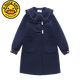 G.DUCKKIDS Girls' Woolen Coat Autumn and Winter 2024 New Style Western Style Medium and Large Children's Thickened Medium and Long Lapel Woolen Coat Navy Blue 150cm
