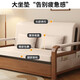 Sofa bed dual-purpose linen casual iron walnut color comfortable sofa bed retractable bed living room sofa latex model 1.5 meters wide - white - linen