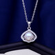 Authentic Pearl Pendant Earrings Set Affordable High-Light Freshwater Pearl Necklace S925 Silver Exquisite Stud Earrings 78mm Silver Style Pendant + S925 Silver Chain