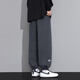 Dingfengbaoluo American casual leggings men's autumn loose retro large size sports trend versatile trousers QF93 gray XL