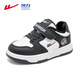 Warrior Children's Shoes Boys' Shoes Plus Velvet Sneakers Winter Girls' Cotton Shoes Children's Sports Shoes WZ-B057L Black/White 38