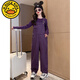 
G.DUCKKIDS Girls Overalls Set 2024 New Dopamine Children's Clothing Girls Big Children's Purple Fashionable Long Sleeve Pants Two-piece Set Set 160cm