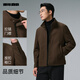 Lilan Harrington Woolen Coat Men's Winter Business Men's Woolen Jacket Sheep Wool Coat 2025 New Dark Brown (G5DYR8043Y) 3XL 185/100A