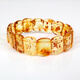 Yuzhi 1 object 1 certificate 1 shot natural amber flower amber hand row square hand brand bracelet female mother best friend gift flower amber hand row unique product G727