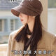 Japanese autumn and winter hats for women, fashionable and versatile basin hats, Korean style warm peaked caps, large brim, face-showing small equestrian hats XYH-3 beige bow equestrian hat