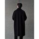 GXG Men's Custom-woven Tencel Wool Double-breasted Classic Peaked Collar Long Coat 25th Winter New Product Black (Including Down) L