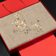 Da Vinci Bufanda de contraseña para mujeres 2025 Nuevo producto de otoño e invierno Caja de regalo de regalo de cumpleaños de lana pura de lana pura para ancianos Haitang chun zui kaqi