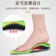 Huabaochi Arch Pads Arch Support Insoles for Men and Women Adults Thickened Comfortable High-Elastic Cushioning Sports Support Grass Green 1 Pair Size 39-41 (can be cut)