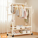 Quanpin house floor-standing vertical coat rack, bedroom-specific clothes drying rack, dormitory clothes hanging floor-standing clothes hanger white 15