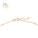 Chow Sang Sang Square Necklace Mint 18K Rose Rectangular Chain Set with Pendant 92505N Price 47cm