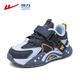 Warrior Boys' Velvet Warm Sports Shoes Winter Children's Casual Shoes Girls' Cotton Shoes WZ-C305L Dark Blue/Light Blue 34