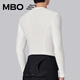 MBO Quick-Dry men's autumn and winter moisture-absorbent, quick-drying and antibacterial multi-functional long-sleeved cycling base shirt B140 warm snow white 4-16 M