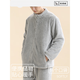 German Coral Velvet Pajamas Men's Winter 2025 New Velvet Thickened Suit Autumn and Winter Warm Home Clothes Zipper-Light Gray Double-sided Thickening for Warmth XL Recommended 130-150 Jin Jin equals 0.5 kg
