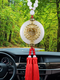 Yusenyi high-end car pendant car rearview mirror pendant 2025 Internet celebrity car pendant car high-end car hollow Ping An Fu red tassel