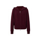 Evely's simple temperament and versatile casual zipper hooded sweater for women 2025 autumn new commuter sweater for women Burgundy red L