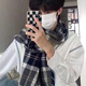 Woodpecker (TUCANO) scarf men's trendy personality trendy brand plaid versatile winter student winter temperament boys winter college style Oreo milk college style versatile