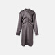 TOTEME Draped satin shirt dress P01102023 Gray S S