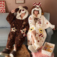Gongdie Heat Storage Autumn and Winter Couple Pajamas Women's Thickened Coral Velvet Cartoon Puppy Home Clothes Pajamas for Men Cartoon Warm Velvet Pajamas for Men L (Recommended 140-170 Jin Jin equals 0.5 kg)