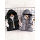 G.DUCKKIDS children's vest boys autumn and winter new down cotton thickened hooded vest vest girls middle and large children's cotton jacket hot sale black 140 height 130-140cm age 8-9 years old