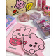 Korean cute pink small mirror hand-held mirror Bingtang series portable mirror peripera hand-held mirror is not a flat mirror and is a bit magnified