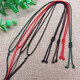 Hand-woven high-end flat-knot extended thin jade wire necklace rope simple men's and women's pendant lanyard accessories green rice beads red necklace rope