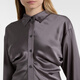 TOTEME Draped satin shirt dress P01102023 Gray S S