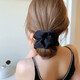 Ye Feili French satin large intestine hair tie low ponytail ball scalp tendon headband leather case elegant hair accessories set of two