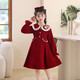 Girls Dress Autumn Clothing 2025 New Children's Clothing Autumn and Winter Skirts Fashionable Rich Family Princess Dress Autumn 2887 Red 120