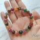 Shimei Natural Tourmaline Bracelet Colorful Tourmaline Bracelet New Watermelon Tourmaline Candy Love Gift with Certificate 6mm Rainbow Tourmaline (Young Model)