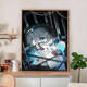 He Jian Gongdanzi Party Escape from the Horror Night DIY Digital Oil Painting Cartoon Hand Drawn Filling and Coloring High Appearance LL17062 Acrylic Painting + Professional Oil Canvas + Multiple Professional Brushes + Wall-mounted Tools 30*40cm Thick solid wood inner frame